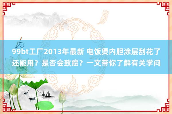 99bt工厂2013年最新 电饭煲内胆涂层刮花了还能用？是否会致癌？一文带你了解有关学问