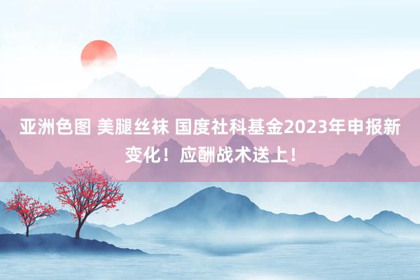 亚洲色图 美腿丝袜 国度社科基金2023年申报新变化！应酬战术送上！