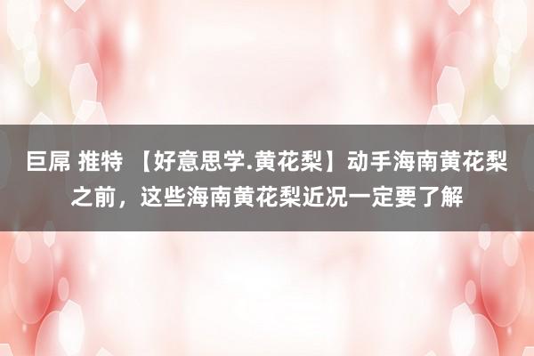 巨屌 推特 【好意思学.黄花梨】动手海南黄花梨之前，这些海南黄花梨近况一定要了解