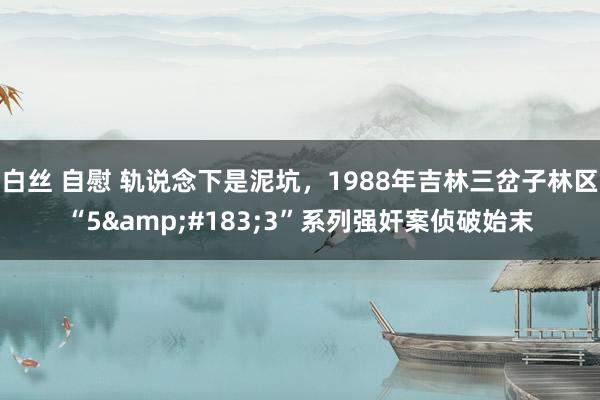 白丝 自慰 轨说念下是泥坑，1988年吉林三岔子林区“5&#183;3”系列强奸案侦破始末