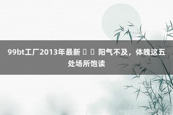 99bt工厂2013年最新 ​​阳气不及，体魄这五处场所饱读
